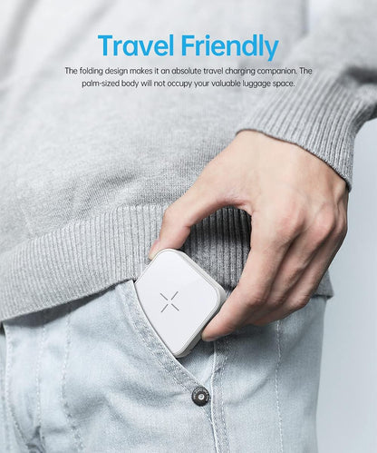 MURCIA 2 in 1 Magnetic Wireless Charger, Folding Dual Fast Magnetic Wireless Charging Station Stand Compatible with Iphone 13/12/ Pro Max/Mini/Apple Watch Se/7/6/5/4/3/2/1